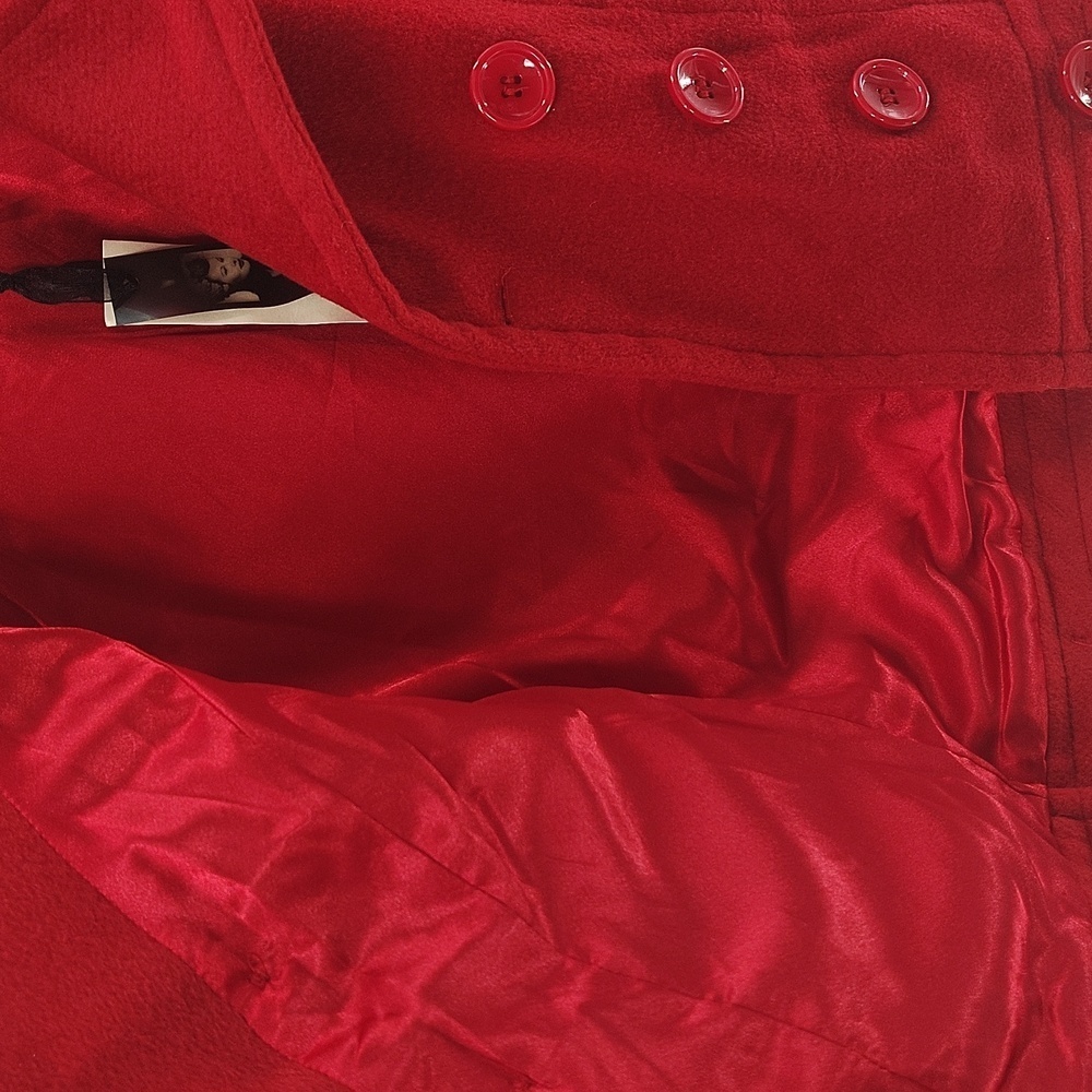 Iris Basic Cropped Jacket Size Medium Red Long Sl… - image 7